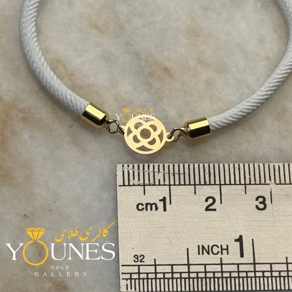 دستبند چهار گل مینیمال طلا لیزری